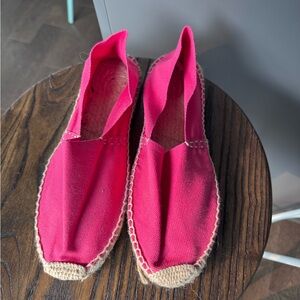 Handmade Spanish Flat Loafer Espadrilles Hot Pink Size 36 US 6 | euro summer